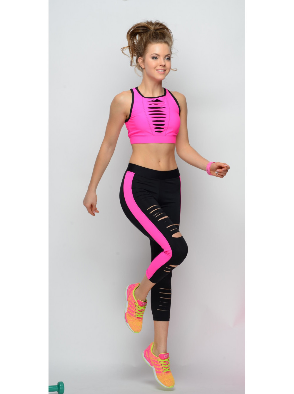 

Комлект (топ, леггинсы) GO fitness 70006/2 роз. XL-XXL Розовый