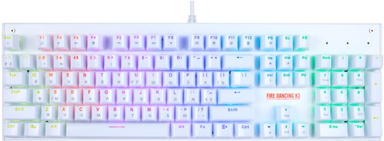 

Клавиатура проводная 1STPLAYER K3 RGB Outemu Blue USB (K3-BL)