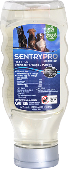 

Шампунь для собак Sentry PRO Ginger от блох и клещей 532 мл