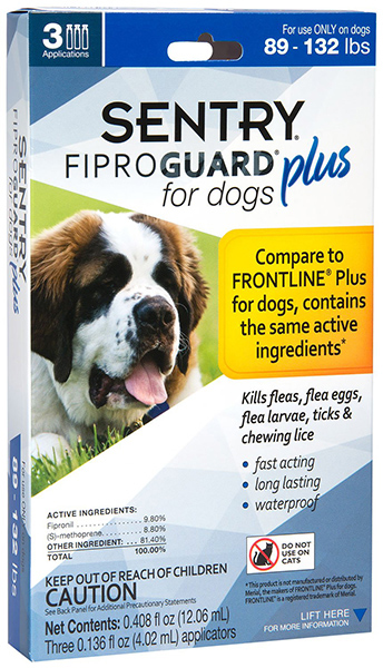 

Капли FiproGuard Plus от блох, клещей и вшей для собак весом 40-60 кг 3 пипетки (12.06 мл)