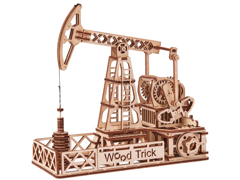 

Деревянный 3D пазл Wood Trick (механический деревянный конструктор) Нефтевышка 00013