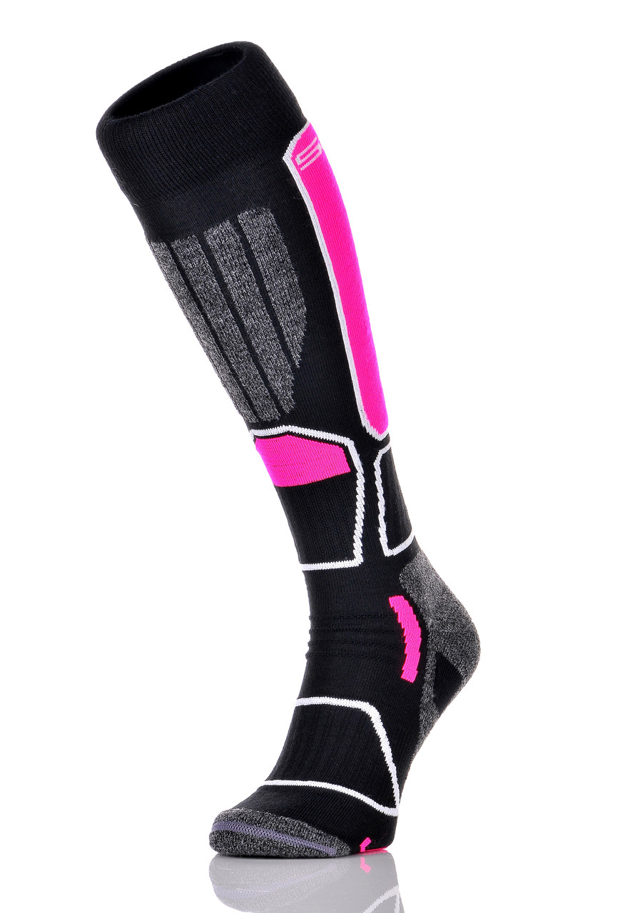 

Носки лыжные термоактивные SPAIO Ski Power - черный/розовый, Носки лыжные термоактивные SPAIO Ski Power 44-46 черный/розовый