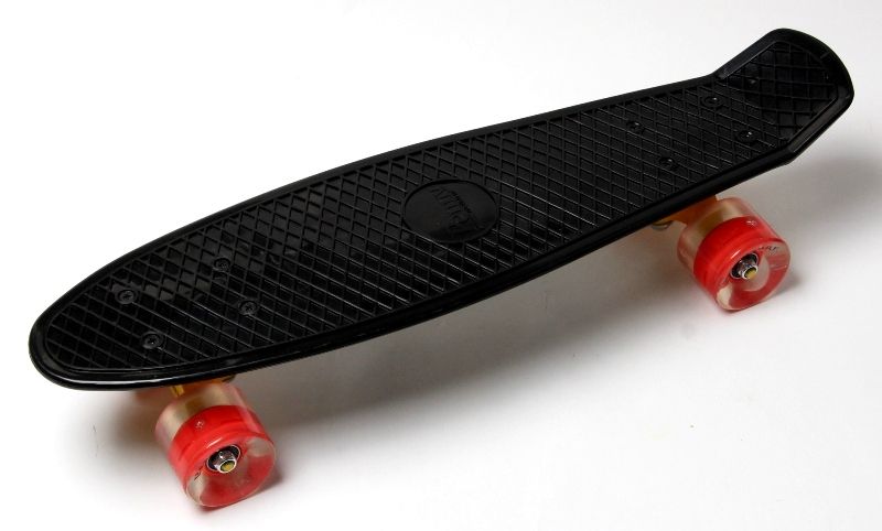 

Пенниборд Penny Board Black Светящиеся Красные Колеса
