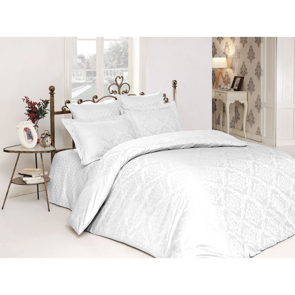 

Комплект постельного белья Ottoman White SoundSleep сатин-жаккард белый евро