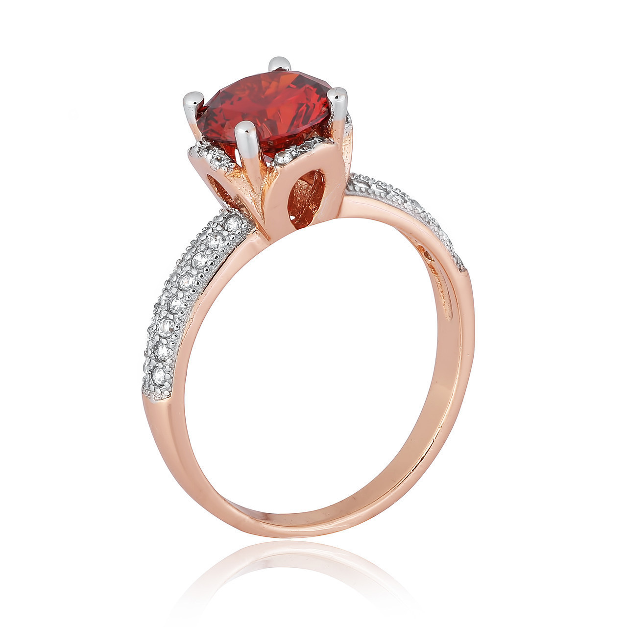 

Серебряное кольцо позолоченное с фианитом Silvex925 К3ФГ/432 - 17