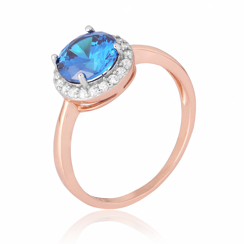 

Серебряное кольцо позолоченное с фианитом Silvex925 КК3ФЛТ/408 - 16