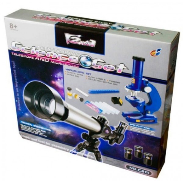 

Детский набор 2 в 1 телескоп и микроскоп C2111 новинка Chang Sheng Toys