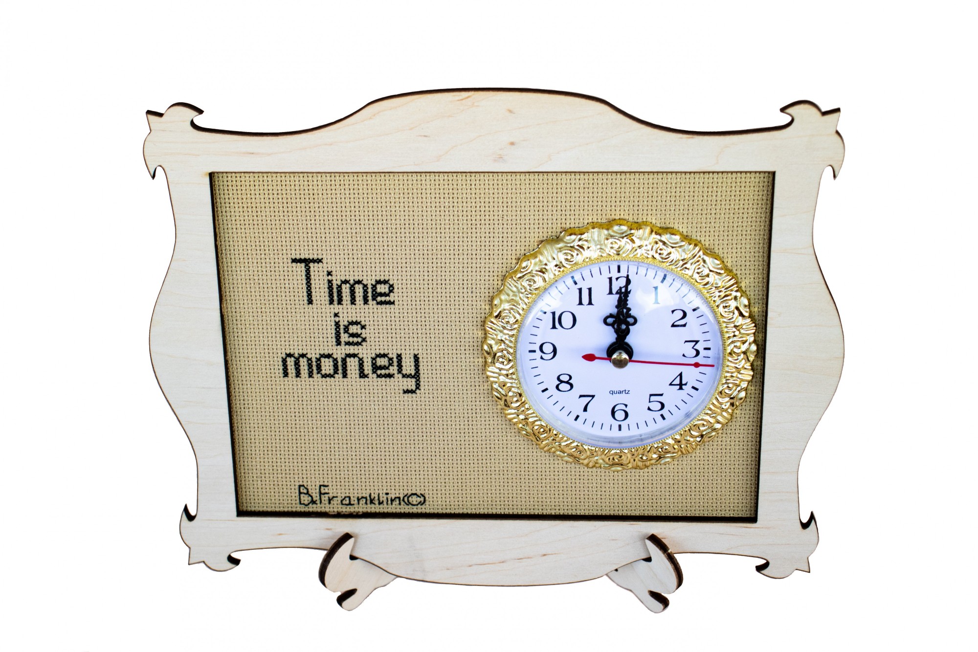 

Настольные часы Koritsa Time is money на батарейке