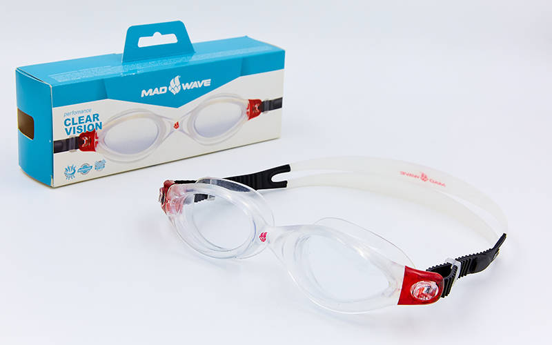 

Очки для плавания MadWave CLEAR VISION M043106красный (PL000179)