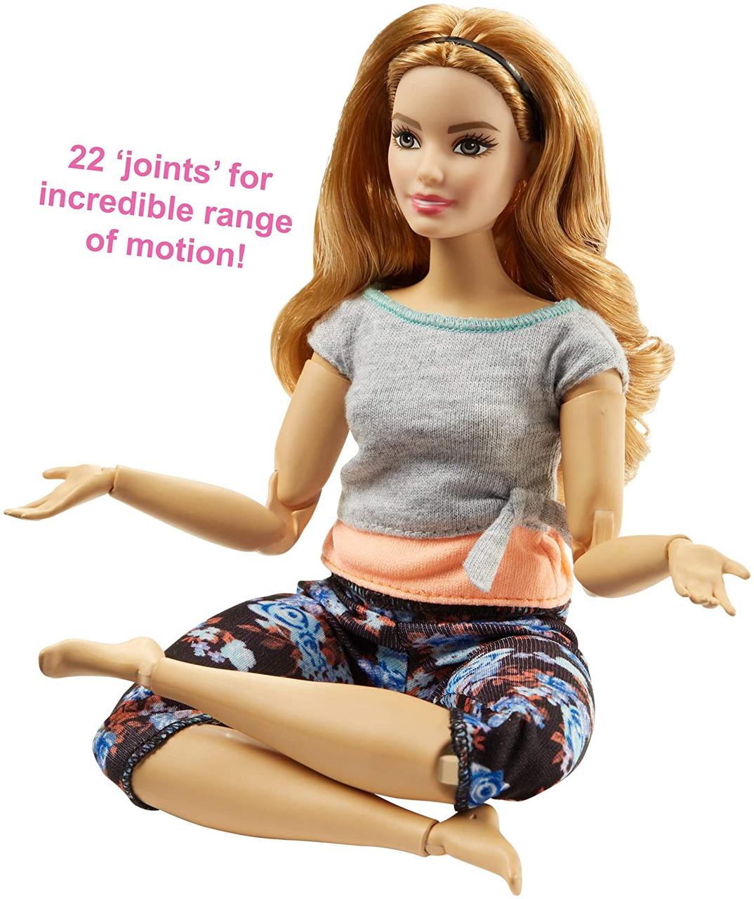 

Лялька Barbie Made to Move Doll - Curvy with Auburn Hair Барбі Йога з серії Безмежний рух (FTG84) (B079K572CN)