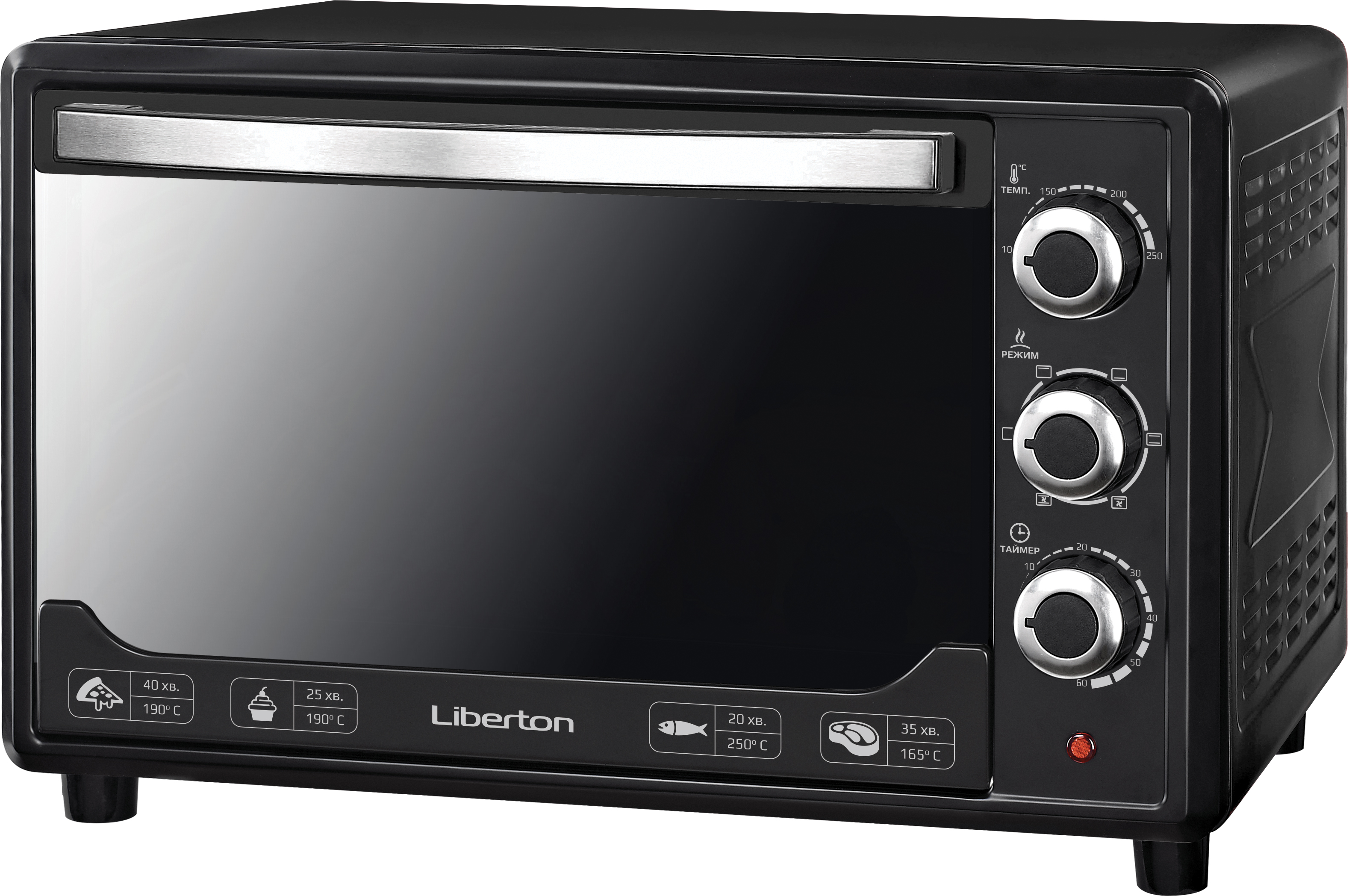 

Электрическая печь LIBERTON LEO-480 Black Mirror