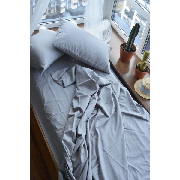

Комплект постельного белья SoundSleep Dyed Grey ранфорс евро