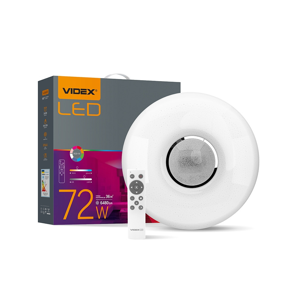 

LED светильник круглый VIDEX RING 72W 2800-6200K RGB