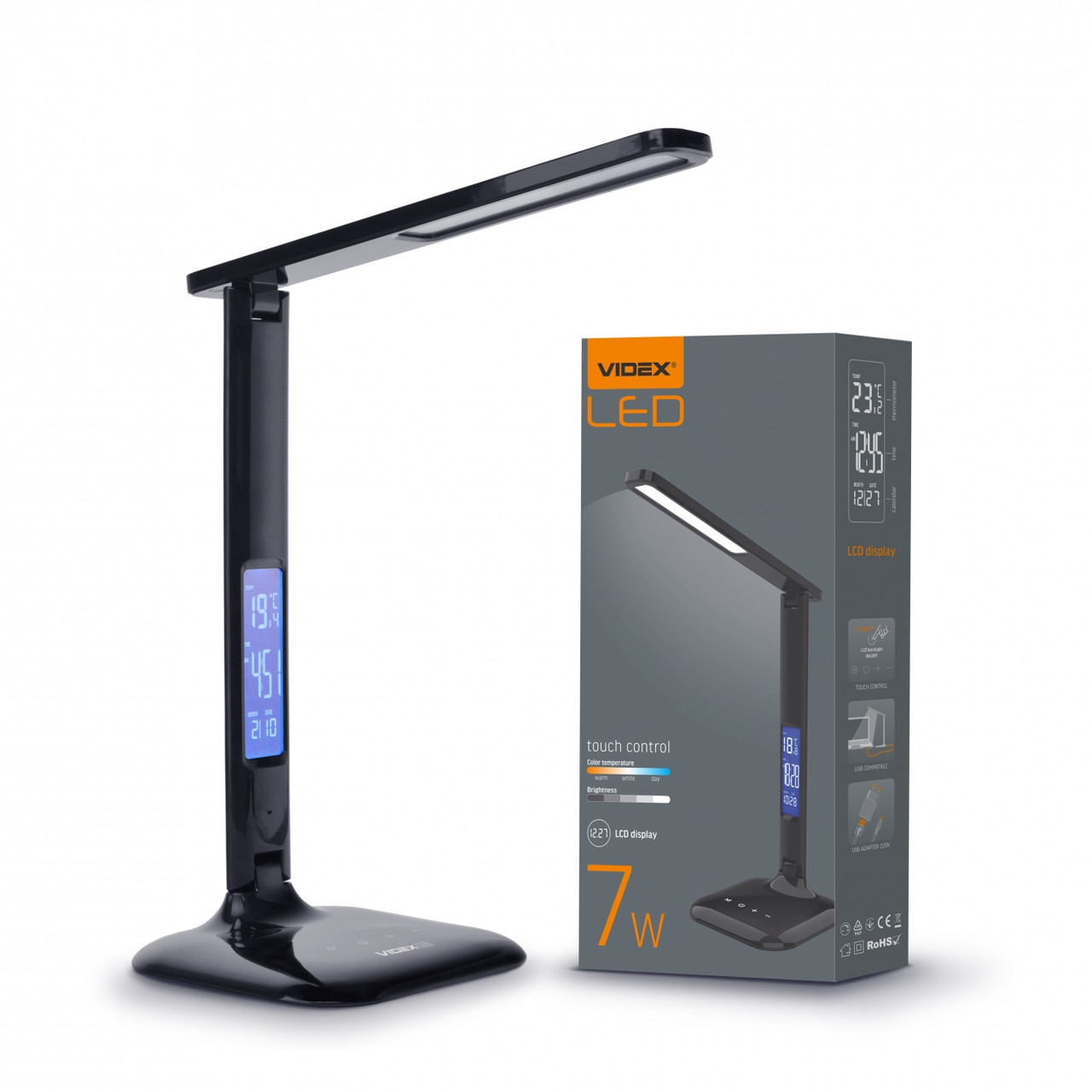 

LED настольная лампа VIDEX TF05B 7W 3000-5500K