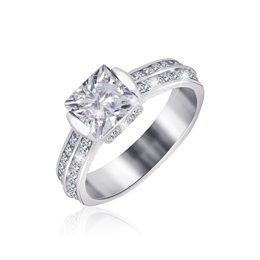

Серебряное кольцо с фианитом Silvex925 КК2Ф/389 - 15,5