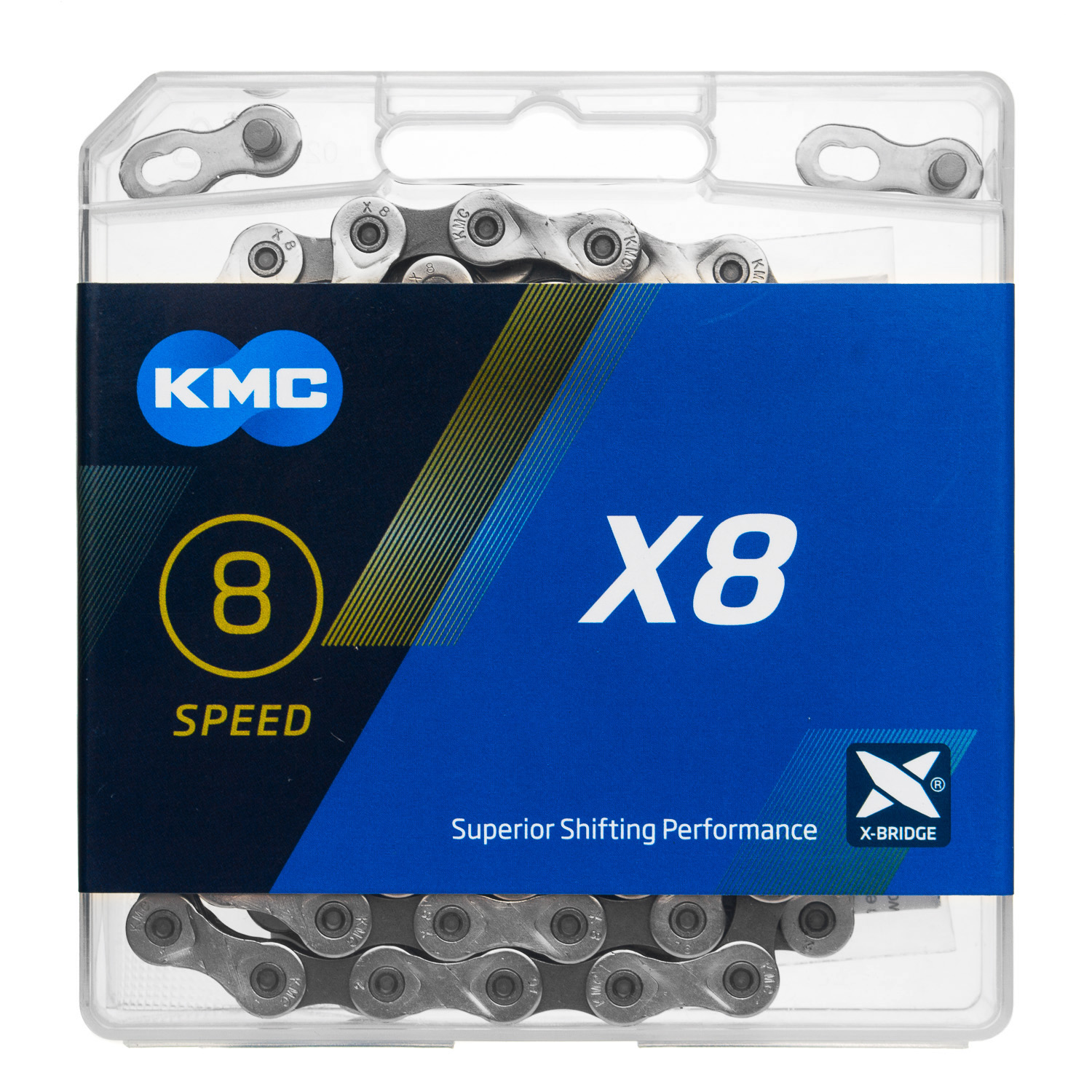 

Ланцюг велосипедний KMC X8 з замком (KMC_X8)