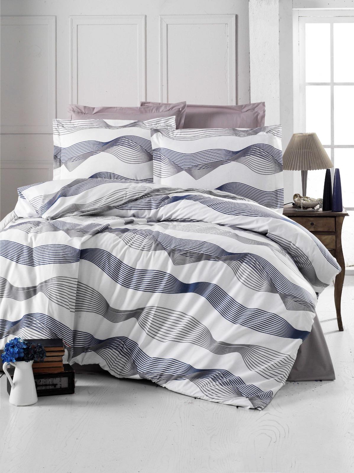 

Постельное белье CottonTwill Ранфорс Дидим, серые волны Турция 1.5-спальный 145x215 см ( FB17051CT)