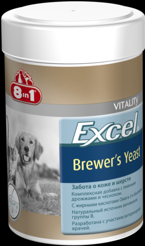 

Пивные дрожжи 8in1 Brewers Yeast для взрослых собак 1430 таблеток