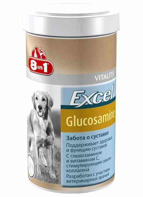 

Глюкозамин для суставов в таблетках для собак Excel Glucosamine 55 таб 8 in 1 BGL-IN-17