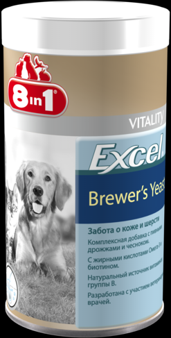 

Пивные дрожжи 8in1 Excel Brewers Yeast для кошек и собак таблетки 780 шт