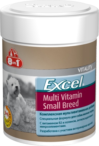 

Мультивитаминный комплекс 8in1 Excel Multi Vitamin Small Breed для собак мелких пород таблетки 70 шт