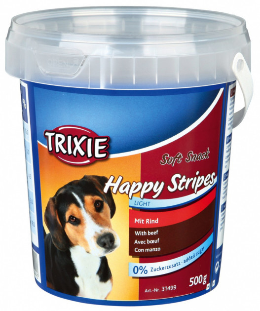 

Happy Stripes - Витаминизированное мягкое лакомство для собак с говядиной 500 г, Trixie 31499