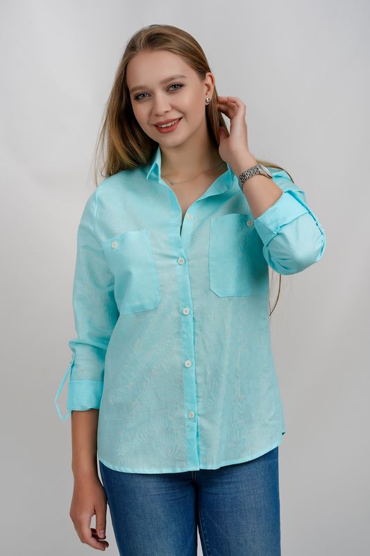 

Рубашка женская Signon R01-blue XL Голубая