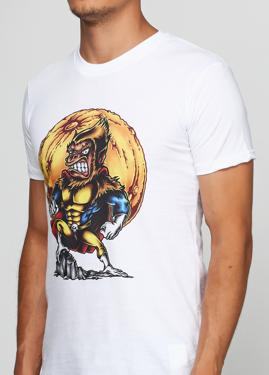 

Мужская футболка с принтом Super Monkey Manatki Белый, Мужская футболка с принтом Super Monkey Manatki Белый XL