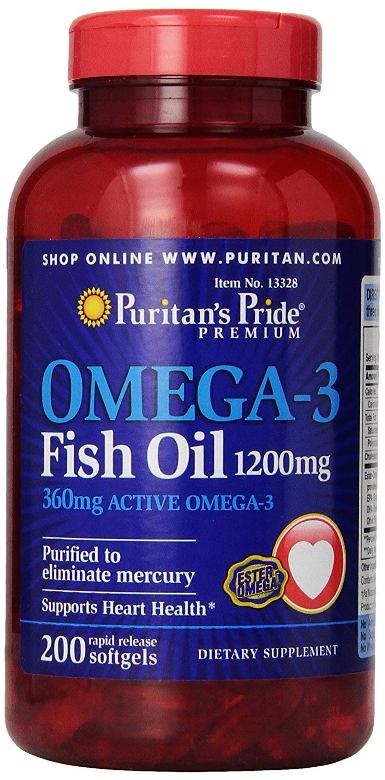 

Витамины Puritan's Pride Omega-3 Fish Oil 1200 mg 200 капсул (4384301470)