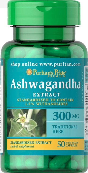 

Предтренировочный комплекс Puritan's Pride Ashwagandha Standardized Extract 300 mg 50 капсул (4384301405)