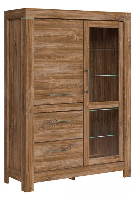 

Шкаф-витрина BRW (Black Red White) Герман REG1W1D2S/16/12 Дуб стирлинг