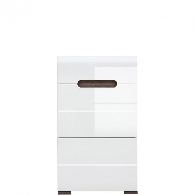 

Комод с ящиками BRW (Black Red White) Ацтека KOM5S/10/6 Белый / Белый глянец