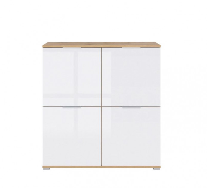 

Тумба с ящиками BRW (Black Red White) Злата KOM4D Дуб тахо / белый