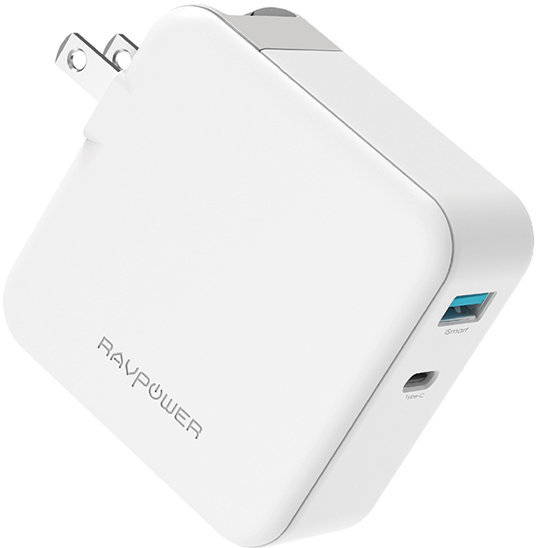 

Зарядное устройство RavPower Usb Wall Charger Quick Charge Usb and USB-C 45W White (RP-PC081)