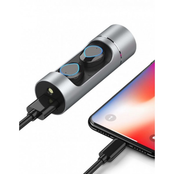 

Беспроводные bluetooth наушники Smart BFY K08 Plus кейс Power Bank Grey (4217G-OE)