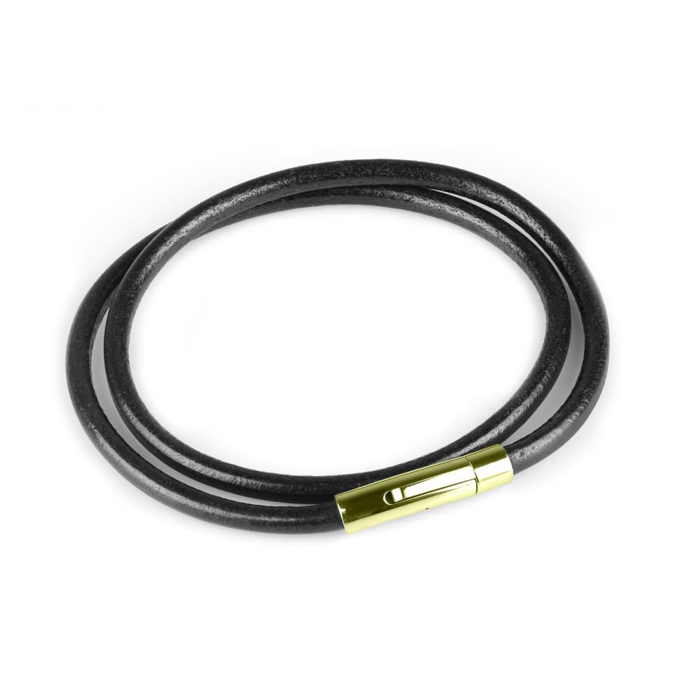 

Кожаный шнурок премиум Everiot LC-5002-GD с застежкой из стали (4 мм, 45 см)