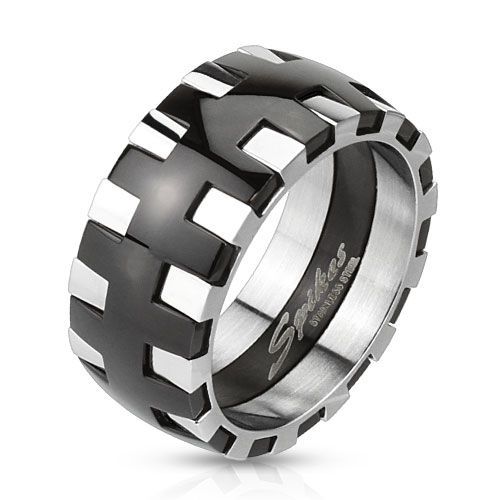 

Мужское кольцо из стали Spikes R-M2814 двойное, двухцветное (Размер 10 (наш 19,8))
