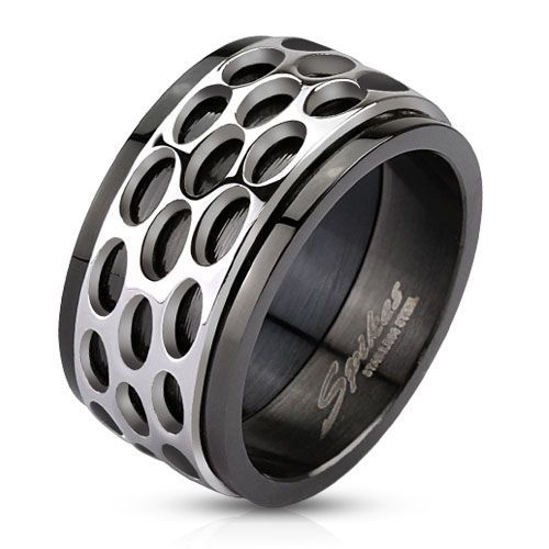 

Мужское вращающееся кольцо из стали Spikes R-M2804 двойное (Размер 9 (наш 18,9))