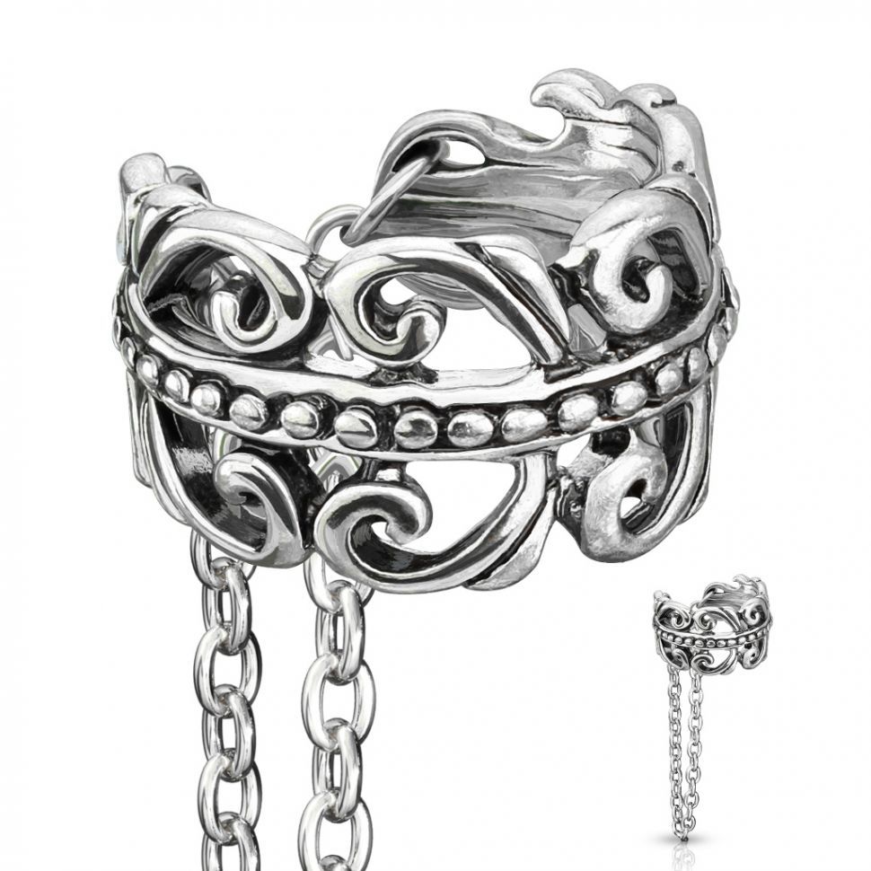 

Серьга кафф Spikes EC19441 с кельтским узором (Цвет: металл)
