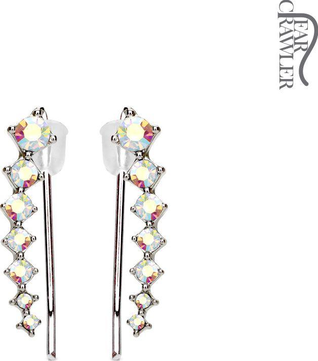 

Серьги вдоль мочки Spikes EL-22 с фианитами (Цвет: Разноцветный)