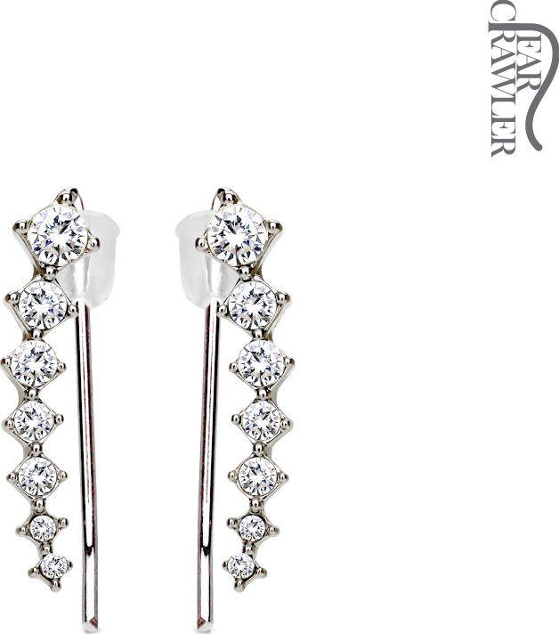 

Серьги вдоль мочки Spikes EL-22 с фианитами (Цвет: Прозрачный)