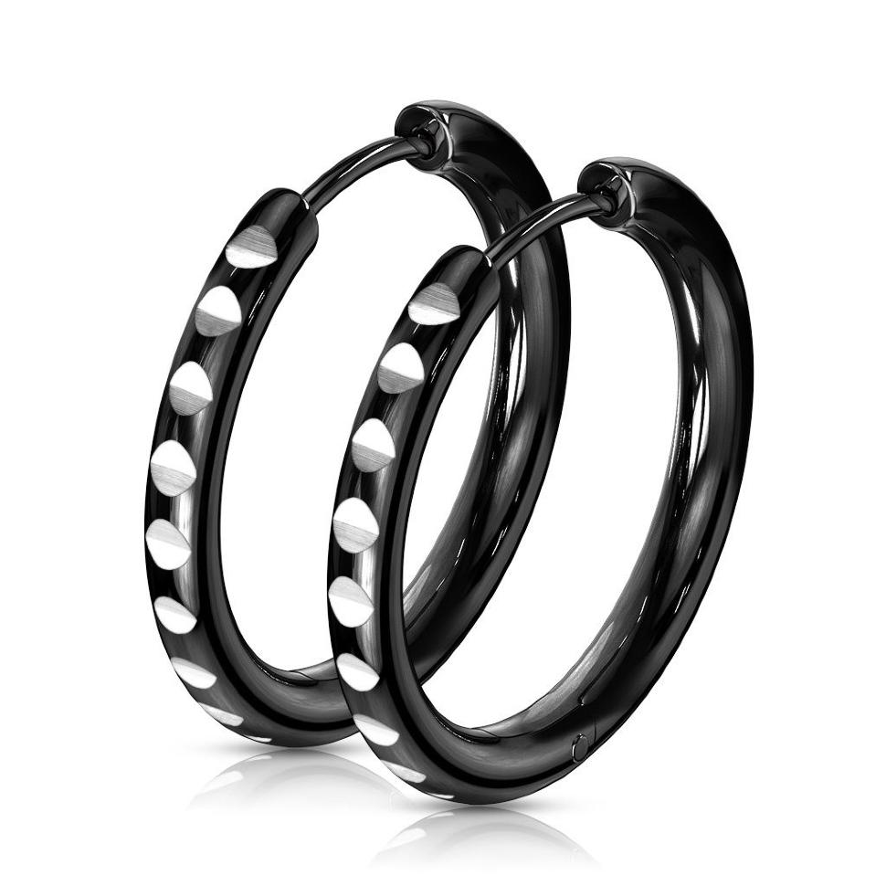 

Черные серьги-кольца из стали Spikes SEH03K (разного диаметра) (Толщина 3 мм, диаметр 16 мм)