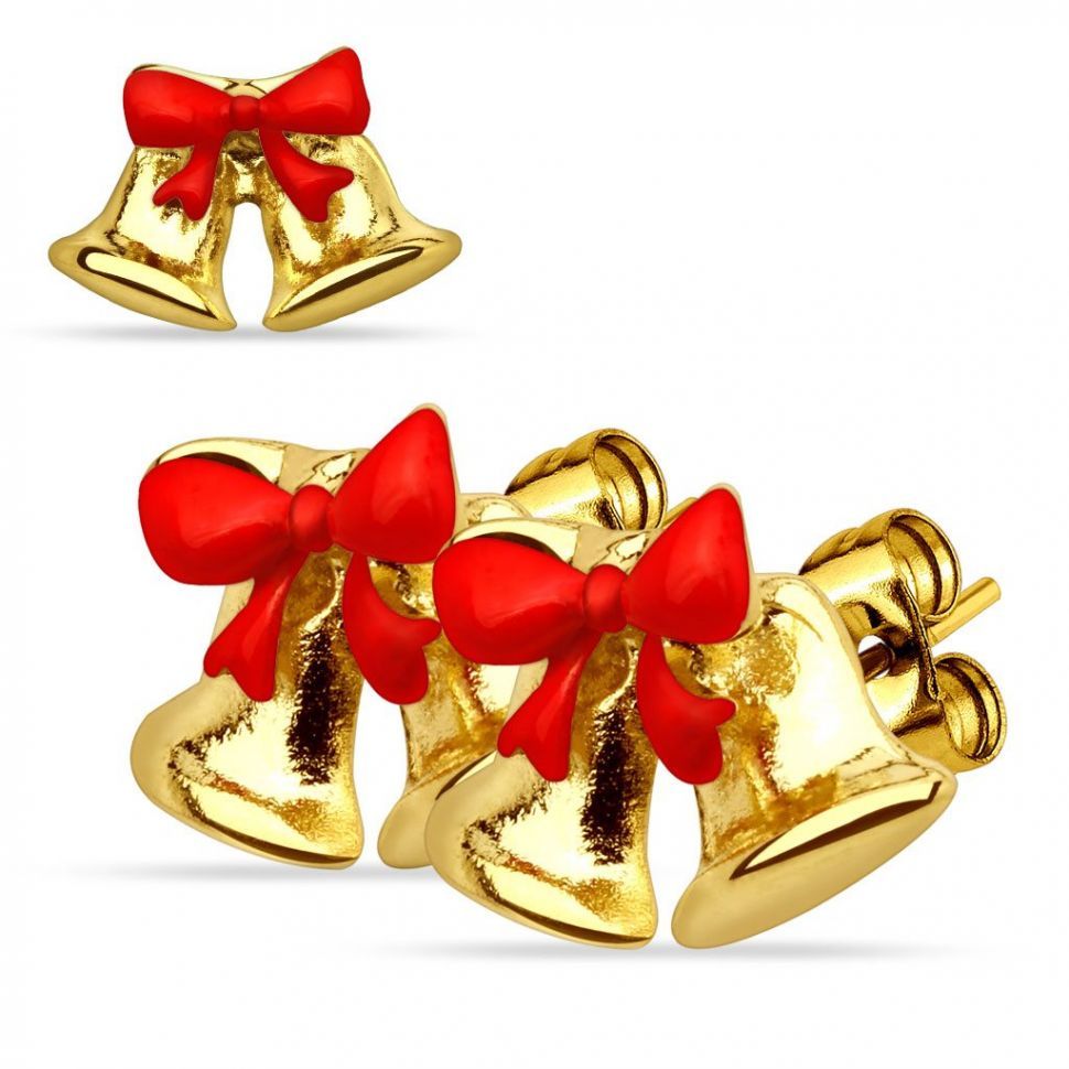 

Серьги-гвоздики Spikes EBX01-GD из стали, золотые