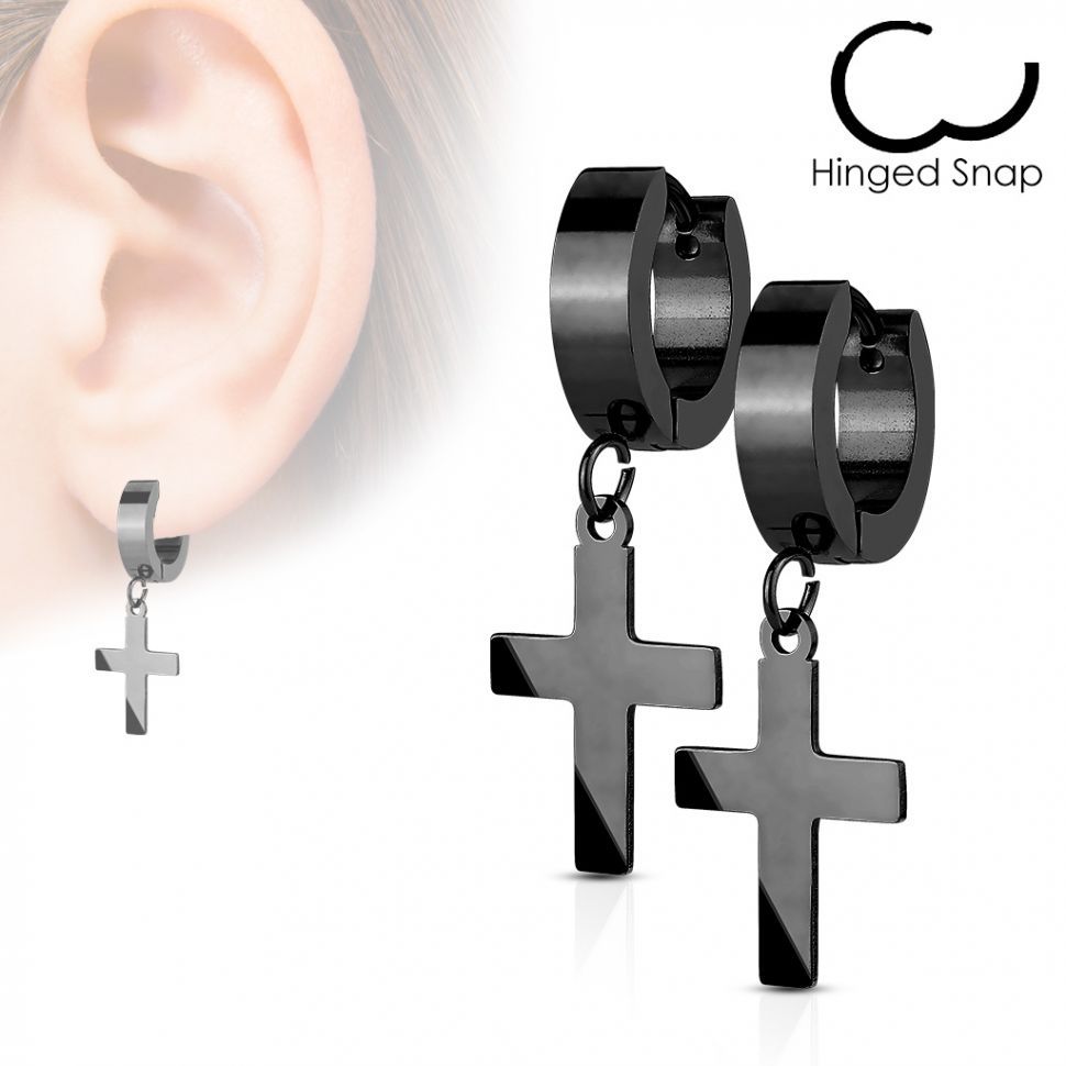 

Серьги из стали Spikes SE2079 с крестами (Цвет: Черный)