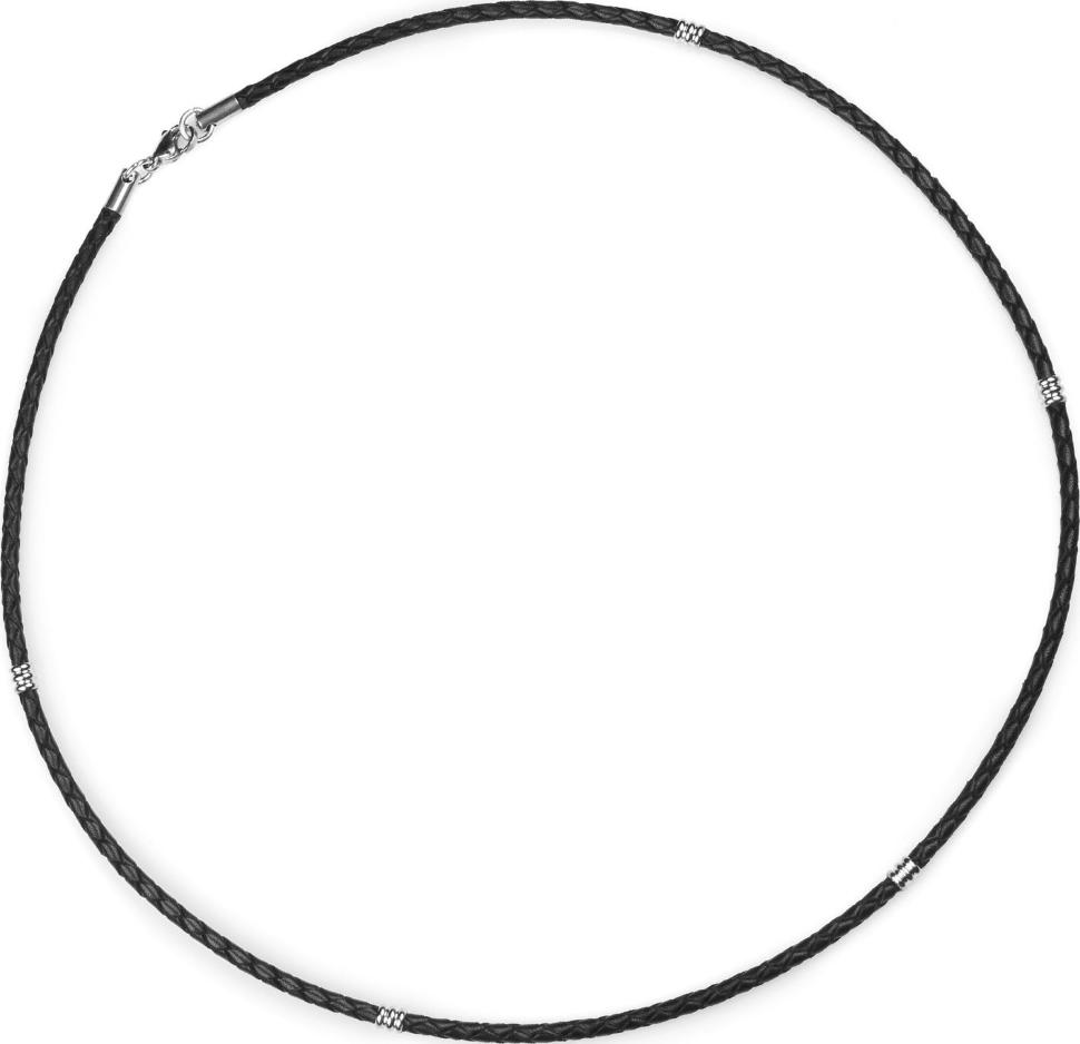 

Мужской плетеный шнурок из кожи Everiot Select LC-5004 со стальными вставками (3 мм, 40 см)