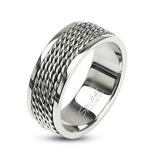 

Мужское кольцо SPIKES "Кольчуга" из нержавеющей стали R-H1589M