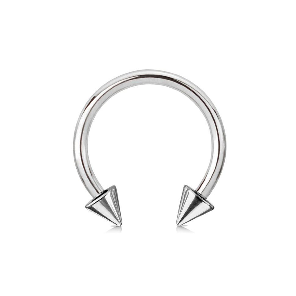 

Циркуляр из стали с шипами для пирсинга губы, уха, брови, носа, тела PiercedFish HS02 (от 8 до 16 мм) (Диаметр 11 мм, 1.2 мм, шипы 4x4 мм)