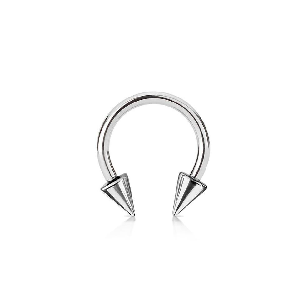 

Циркуляр из стали с шипами для пирсинга губы, уха, брови, носа, тела PiercedFish HS02 (от 8 до 16 мм) (Диаметр 8 мм, 1.6 мм, шипы 3x4 мм)