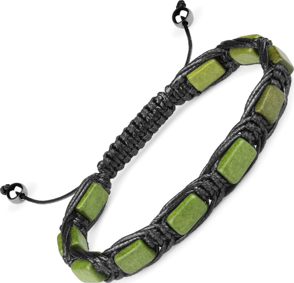 

Плетеный браслет Шамбала Everiot Select LNS-2169 с керамическими бусинами (Размер 24 см)