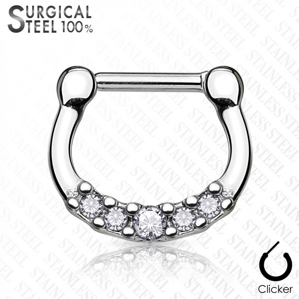 

Серьга для пирсинга септума PiercedFish SEPS-36 с фианитами (Цвет фианитов: Прозрачный, Толщина: 1,6мм)
